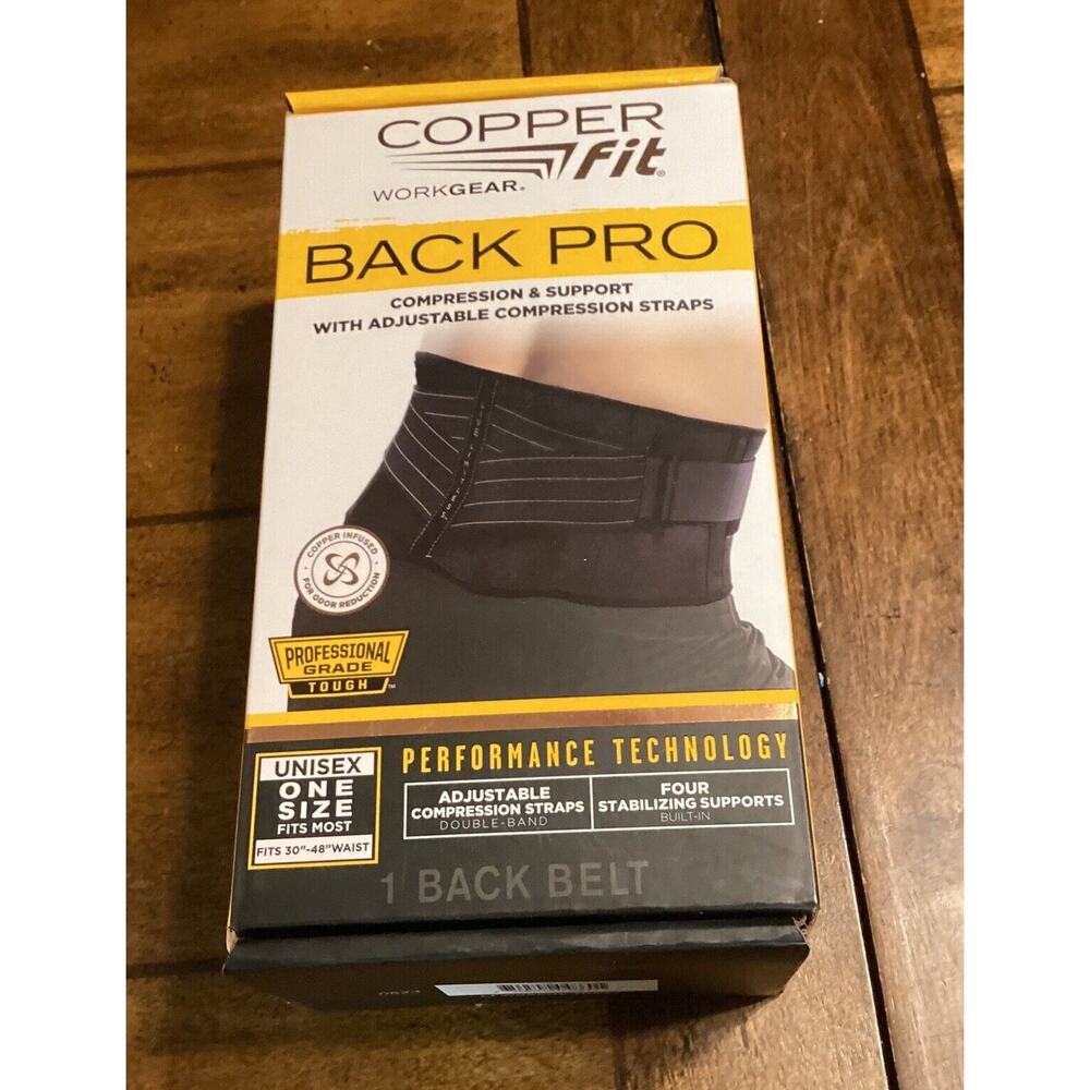 WORKGEAR COPPER FIT INFUSED BACK PRO UNISEX FITS MOST 30-48" NIB